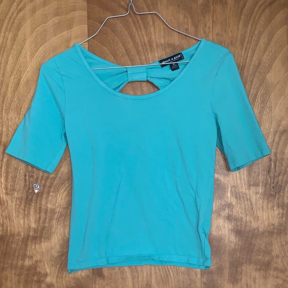 Blue/Green Crop Top